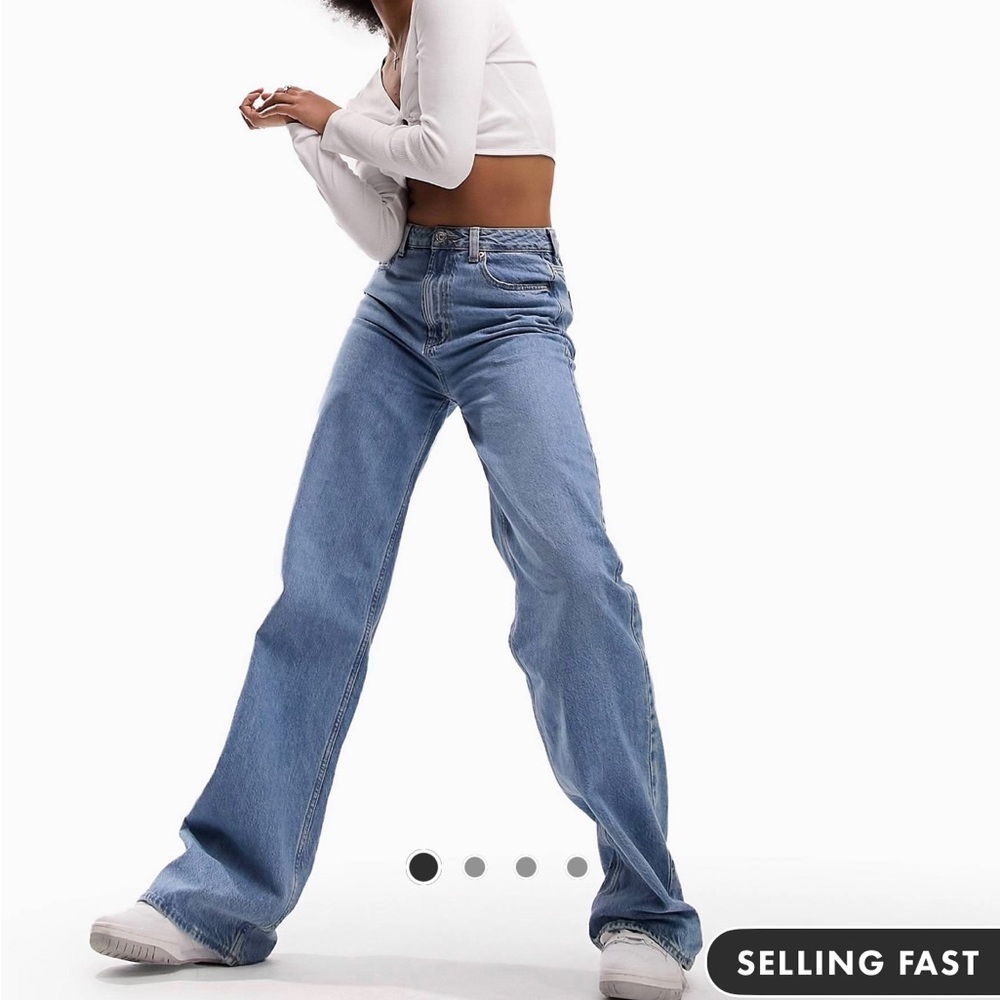 TALL DAD JEAN in Mid Blue- ASOS DESIGN - W28/L26